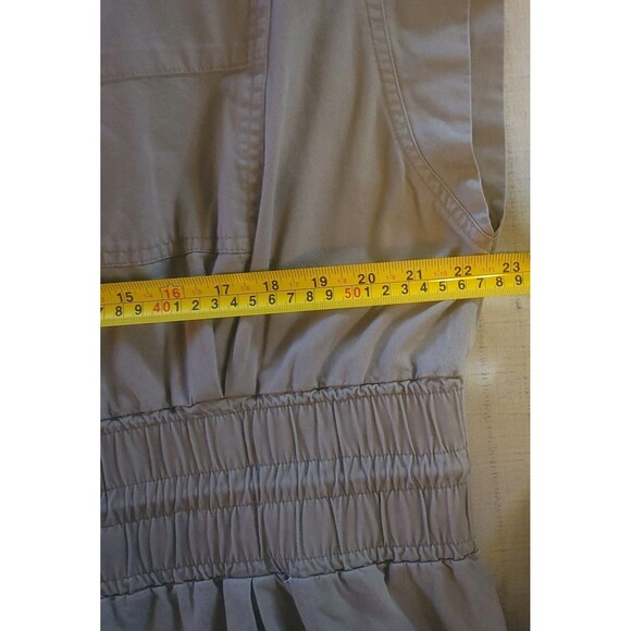 FARM RIO Olive Green Cotton Utility Camp Harem Drawstring Pants Jumpsuit XL - Picture 9 of 14